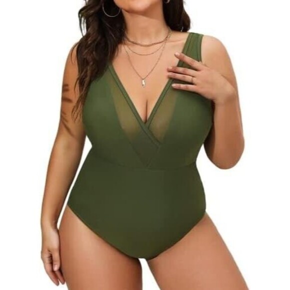 Cupshe Size 0X Essential Space Mesh Cutout One Piece Swimsuit N18 - Picture 1 of 12